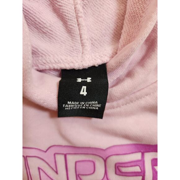 Under Armour Girls Size 4 Pink Hooded Sweatsuit - Picture 3 of 6